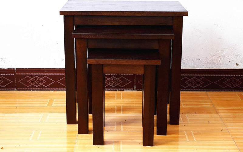 Oak Coxmoor Nest of Tables Wooden Coffee Side