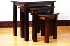 Nest of Tables Oak Solid Nesting 3 Coffee