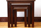 Nest of Tables Oak Solid Nesting 3 Coffee