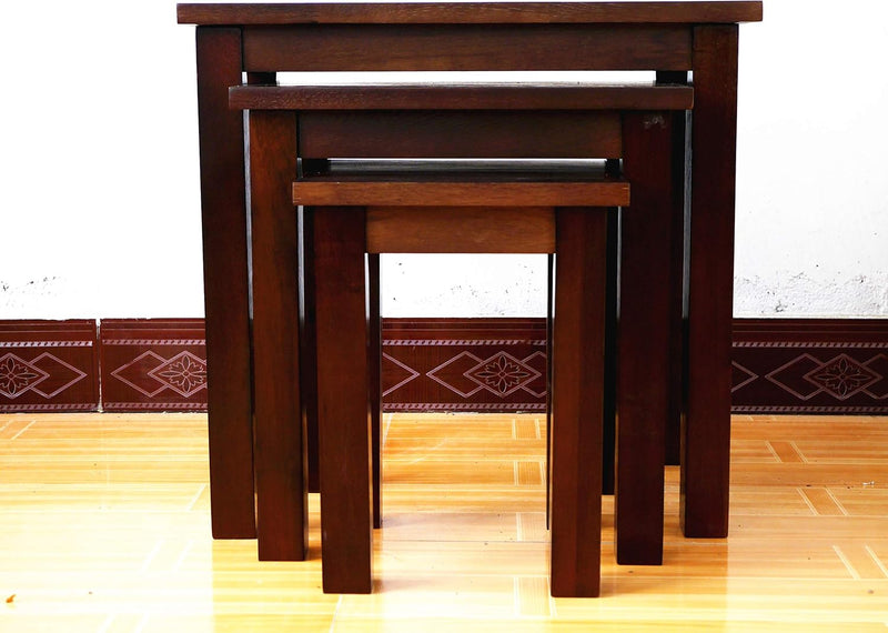 Oak Coxmoor Nest of Tables Wooden Coffee Side