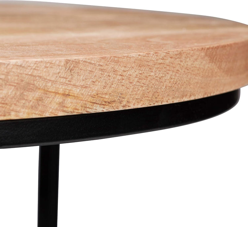 Nested Side Tables Round Tabletops 3 Sizes Metal (Set of 3)