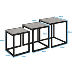Nesting Coffee Table Stacking Metal Side Tables (Set of 3)