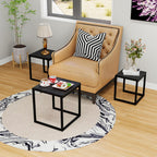 Nesting Coffee Table Stacking Metal Side Tables (Set of 3)