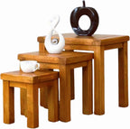 Nesting Table Solid Oak Nest of 3 Tables
