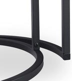 Nesting Tables Coffee Table with Glass Top Compact (Set of 2)