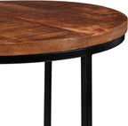 Nesting Tables Round Mango Wood Side Industrial Design (Set of 3)
