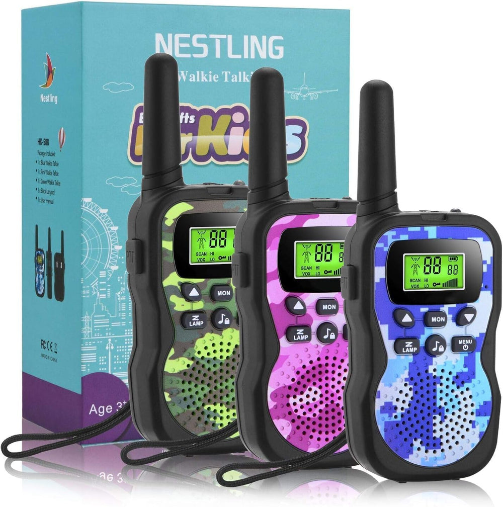 Nestling Walkie Talkies Upgraded Version Camouflage Exterior 8 (3 Pack)