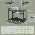 Netel Expandable Microwave Shelf 5 Tier Kitchen Storage