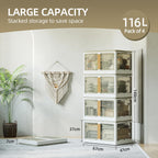 Storage Boxes with Lids 4 X 83L