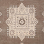 Neutral Warm Greige Area Rug Vintage Medallion