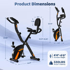 Exercise Bike Foldable with 16 Levels Magnetic Resistance