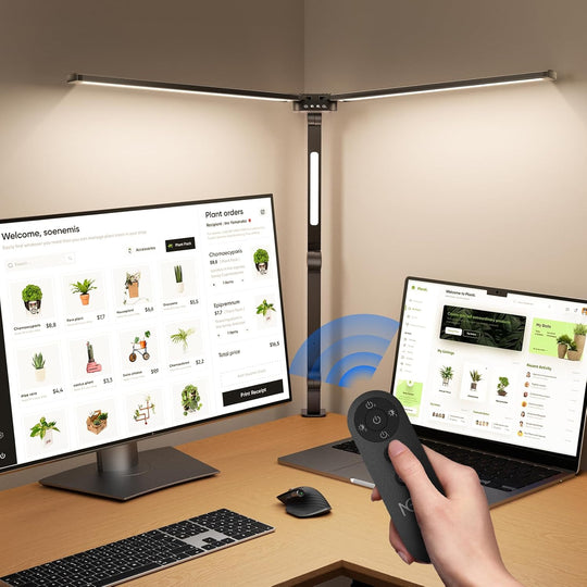 Ngteco LED Desk Lamp with Dual Head Light