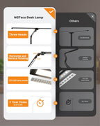 Ngteco LED Desk Lamp with Dual Head Light
