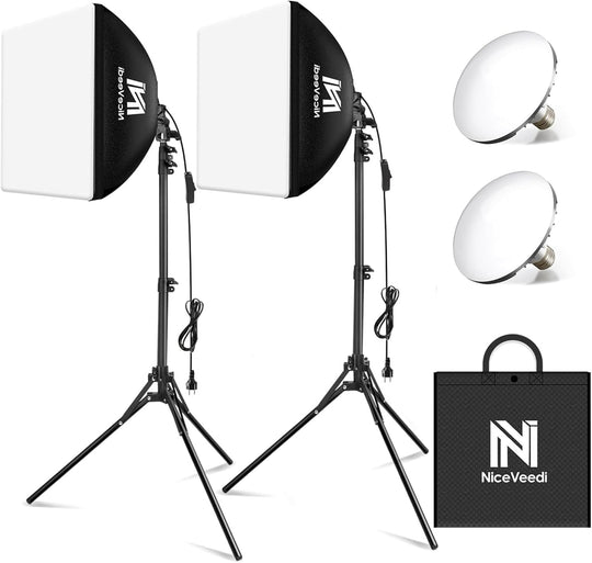 Photography Light Kit 5400K Softbox with 160CM Tripod