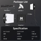 Niceveedi Photography Light Kit 5400K Softbox with 160CM