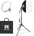 Niceveedi Photography Light Kit 5400K Softbox with 160CM