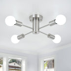 Nickel Sputnik Ceiling Light 8 Lights Chandeliers E27