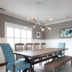 Nickel Sputnik Ceiling Light 8 Lights Chandeliers E27