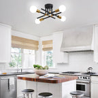 Nickel Sputnik Ceiling Light 8 Lights Chandeliers E27