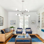 Nickel Sputnik Ceiling Light 8 Lights Chandeliers E27