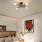 Nickel Sputnik Ceiling Light 8 Lights Chandeliers E27