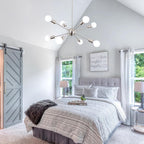 Nickel Sputnik Ceiling Light 8 Lights Chandeliers E27