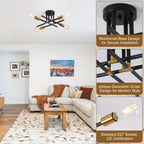 Nickel Sputnik Ceiling Light 8 Lights Chandeliers E27