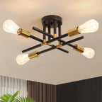 Nickel Sputnik Ceiling Light 8 Lights Chandeliers E27