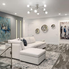 Nickel Sputnik Ceiling Light 8 Lights Chandeliers E27