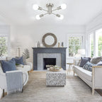 Nickel Sputnik Ceiling Light 8 Lights Chandeliers E27
