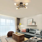 Nickel Sputnik Ceiling Light 8 Lights Chandeliers E27