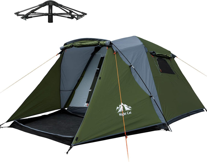Pop Up Tent 4 Person: Waterproof Car Camping