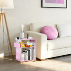 Nightstand End Table with Hooks and Holder Kids