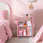 Nightstand End Table with Hooks and Holder Kids