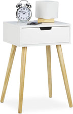 Nightstand Modern Scandinavian Design 1 Drawer for Boxspring