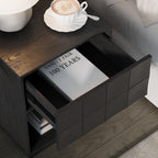 Nightstand Modern Wooden Bedroom Storage End Table (Set of 1)