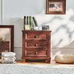 Nightstand with 3 Drawers Rustic Couch End Table