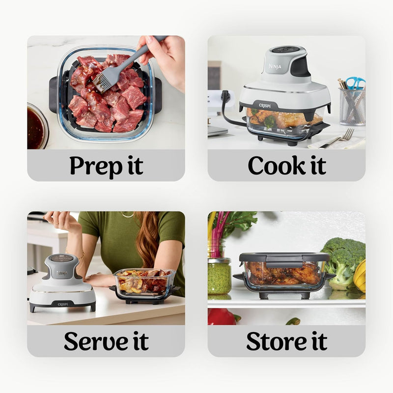 Crispi Portable Air Fryer 3.8L 4-In-1: Fry Roast