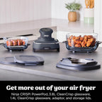 Crispi Portable Air Fryer 3.8L 4-In-1: Fry Roast