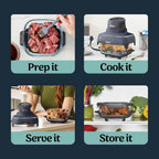 Crispi Portable Air Fryer 3.8L 4-In-1: Fry Roast