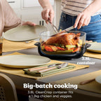 Crispi Portable Air Fryer 3.8L 4-In-1: Fry Roast