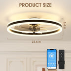 Niorsun Ceiling Fans with Lights and Remote