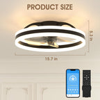 Niorsun Ceiling Fans with Lights and Remote