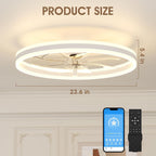 Niorsun Ceiling Fans with Lights and Remote