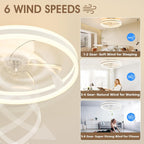 Niorsun Ceiling Fans with Lights and Remote