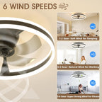 Niorsun Ceiling Fans with Lights and Remote