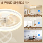 Niorsun Ceiling Fans with Lights and Remote