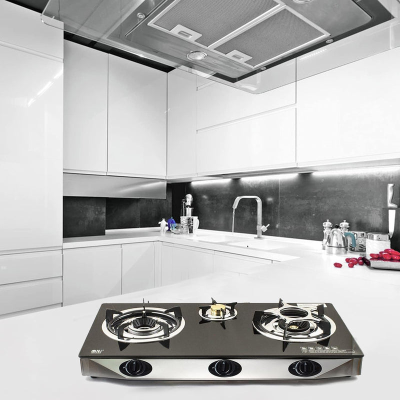 Nj Indoor Gas Stove 3 Burner Portable Hob
