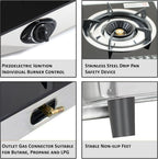 Nj Indoor Gas Stove 3 Burner Portable Hob