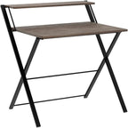 No Assembly Folding Desk Monitor Shelf